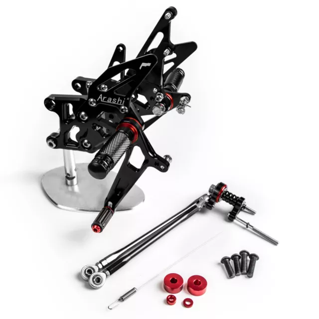 CNC Black Adjustable Rearsets Footrest For Honda CBR600RR / ABS 2009 - 2022 JP