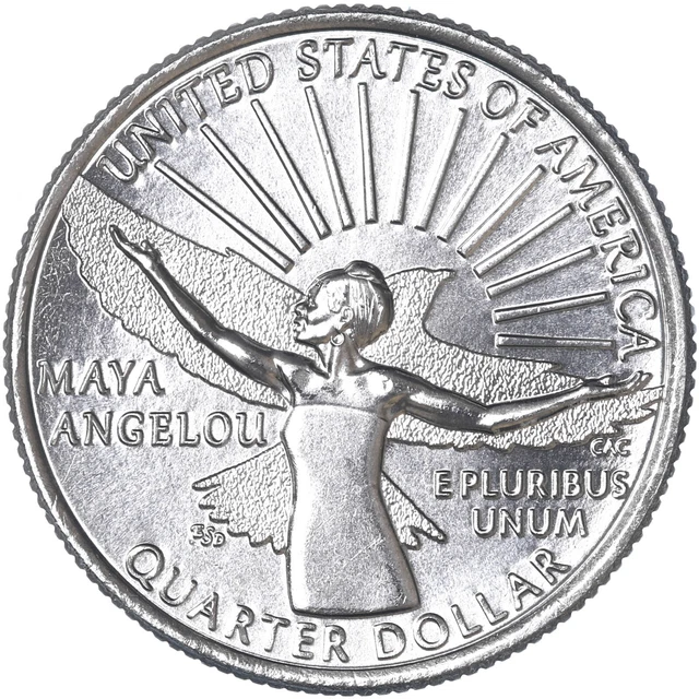 2022 D American Women Quarter Maya Angelou Choice BU CN-Clad