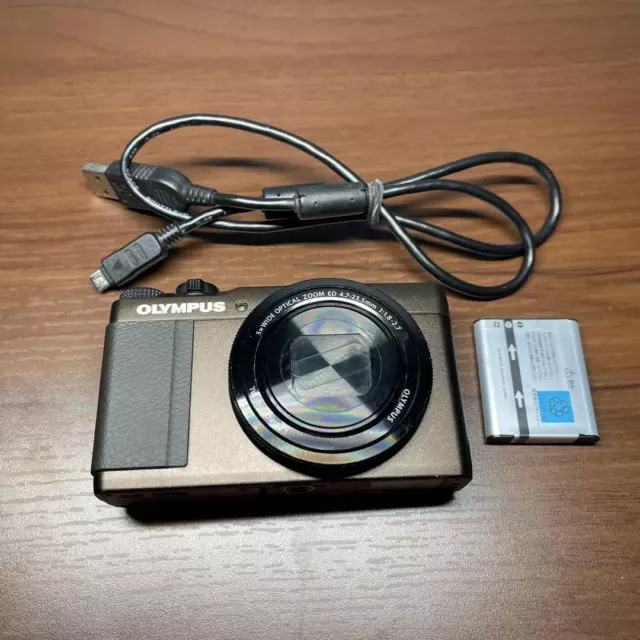 Olympus XZ-1 Brown 10.0MP F/1.8 Digital Camera X-Series CD Battery Charger