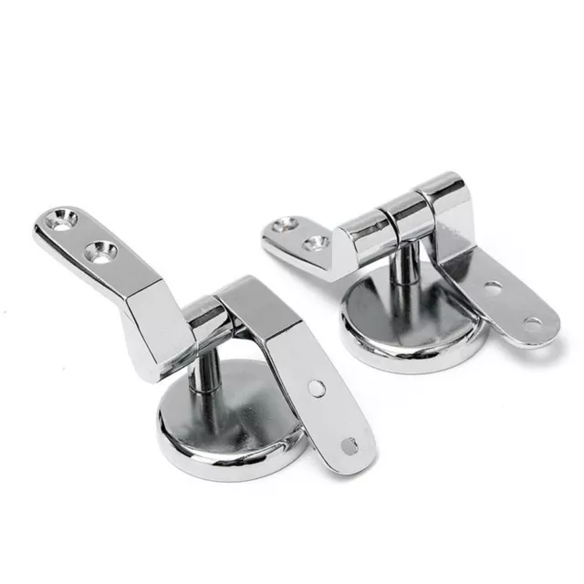 1Set Zinc Alloy Toilet Seat Hinges Replacement Hinges With Screw Fittings