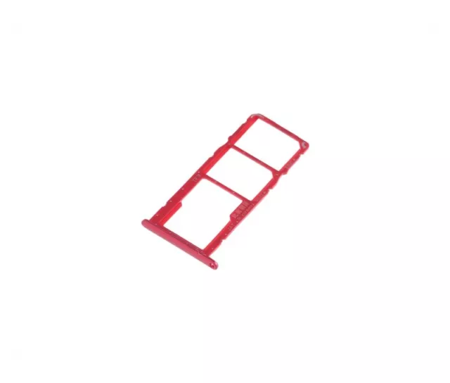 Plateau Support Porte Carte Dual SIM Et SD Pour Huawei Honor Play 8A Rouge