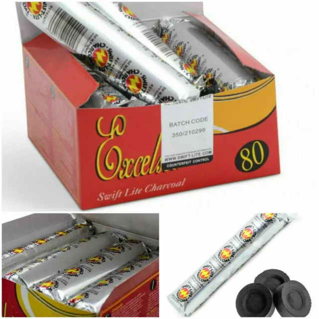 Shisha Swift Lite Charcoal Hookah Incense Resin Burner Coal Tablets One Box 3