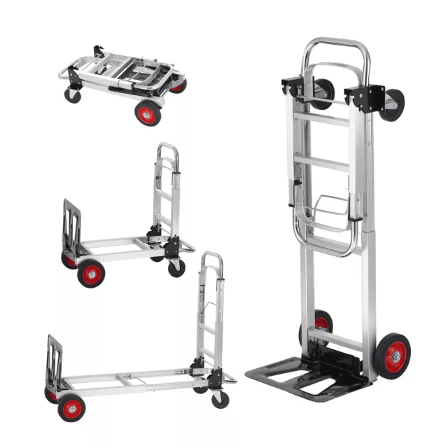 VEVOR 2-in-1 Sackkarre Klappbar Transportkarre Plattformwagen Trolley 113/181kg