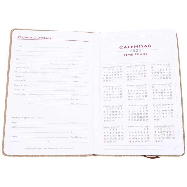 2024 CALENDAR PLANNER Undated Planner Appointment Book 2024 Schedule