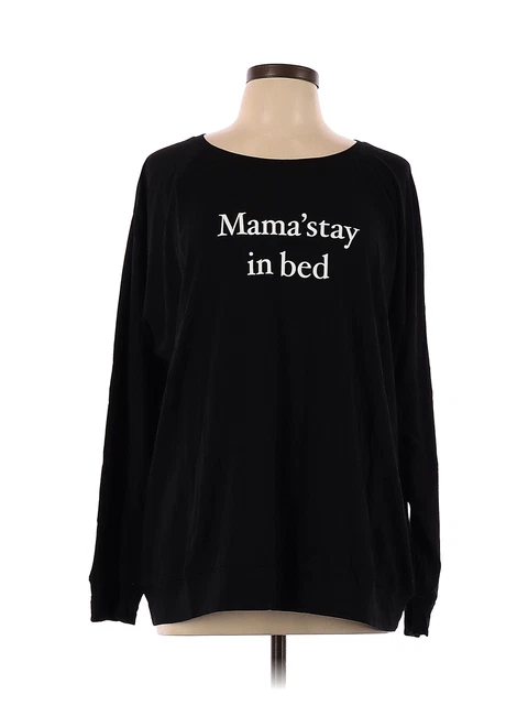 EMI JAY Women Black Long Sleeve T-Shirt L