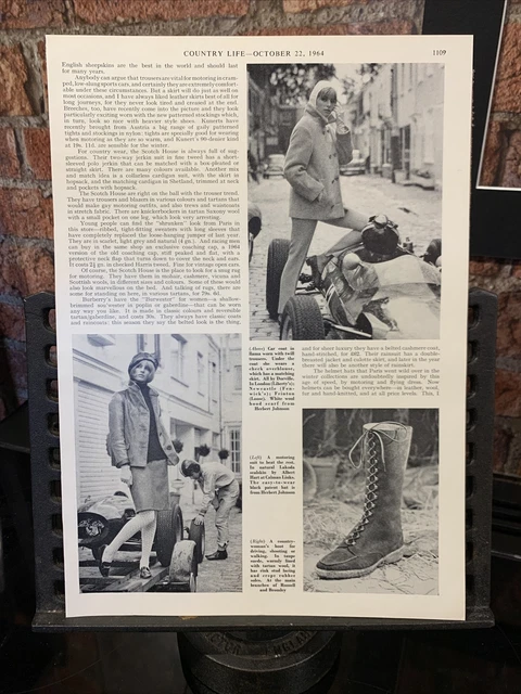 1964 Couture Damenmode Bewertung B&W Fotos Werbung Rennwagen Cooper 7