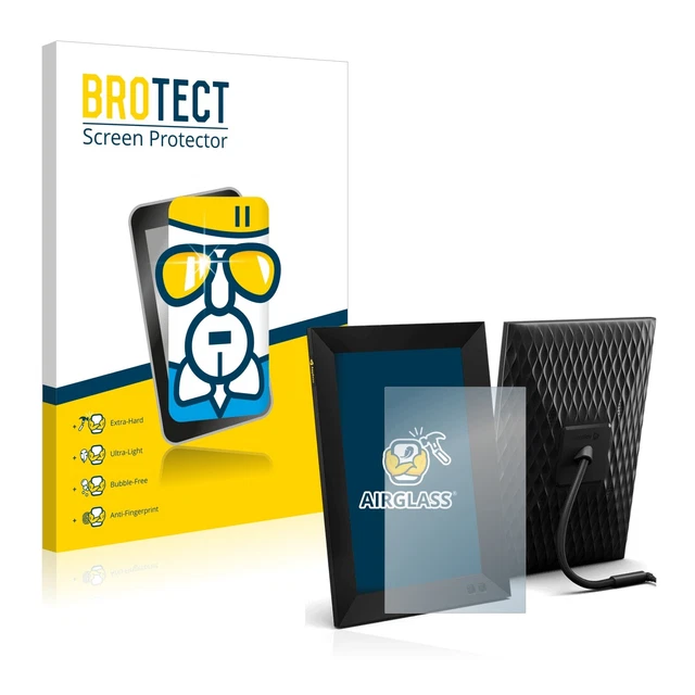 BROTECT Panzerglasfolie für Nixplay Smart Fotorahmen 10,1" Schutz Glas Folie