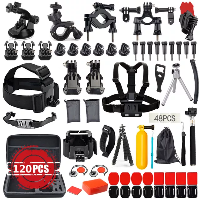 GoPro Accessories Action Camera Accessory Kit Bundle Chest Strap Head Mount Hero