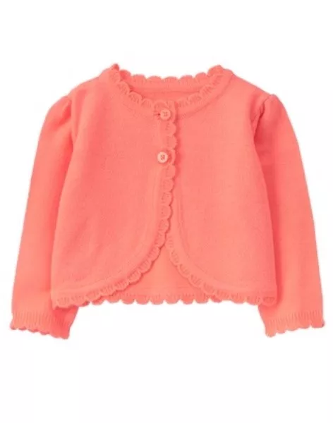 Gymboree Little Blue Island Neon Pink Cardigan Sweater 3 6 12 Nwt