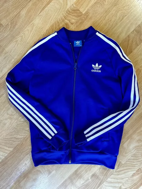 Adidas Trio Track Jacket Youth M (11/12) Royal Blue Full Zip Lightweight