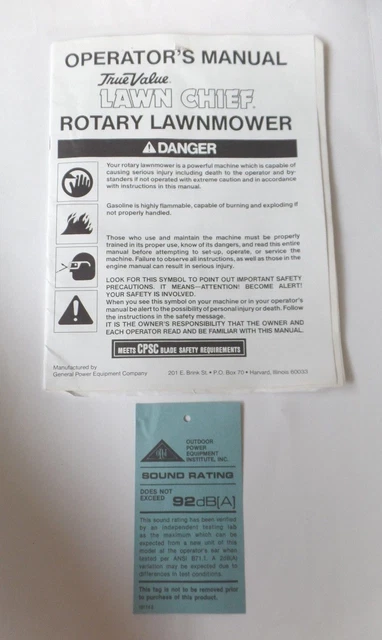 Lawn chief riding shop mower manual
