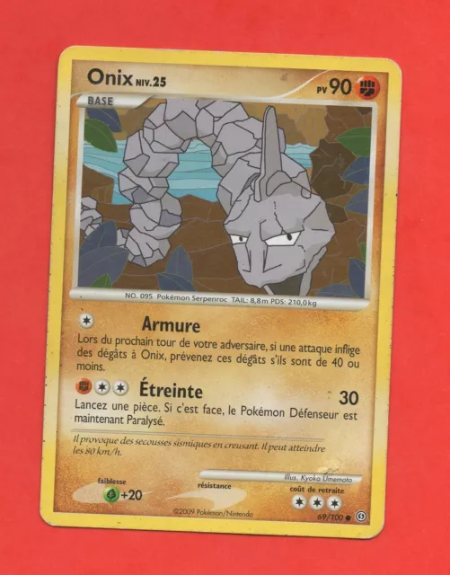 Pokémon n° 92/130 - ONIX niveau 22 - PV90