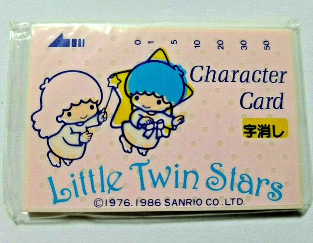 Little Twin Stas Eraser Card Type SANRIO Old Logo 1986' Retro Cute Vintage