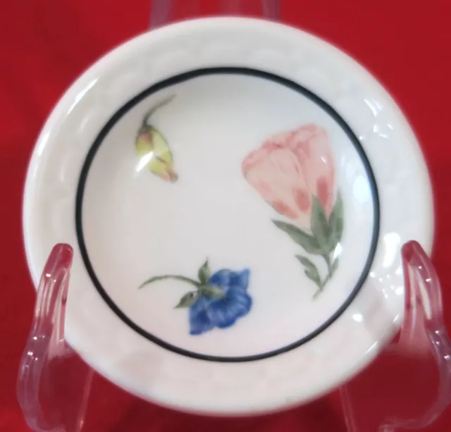 Vintage Southern Pacific China Butter Pat -Prairie Mountain Wildflowers -Rrbs