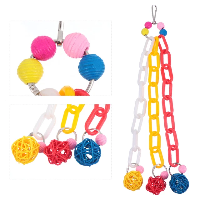 1Pc Papagei Kette Spielzeug Vogel Biss Spielzeug Papagei Käfig Biss Spielzeug