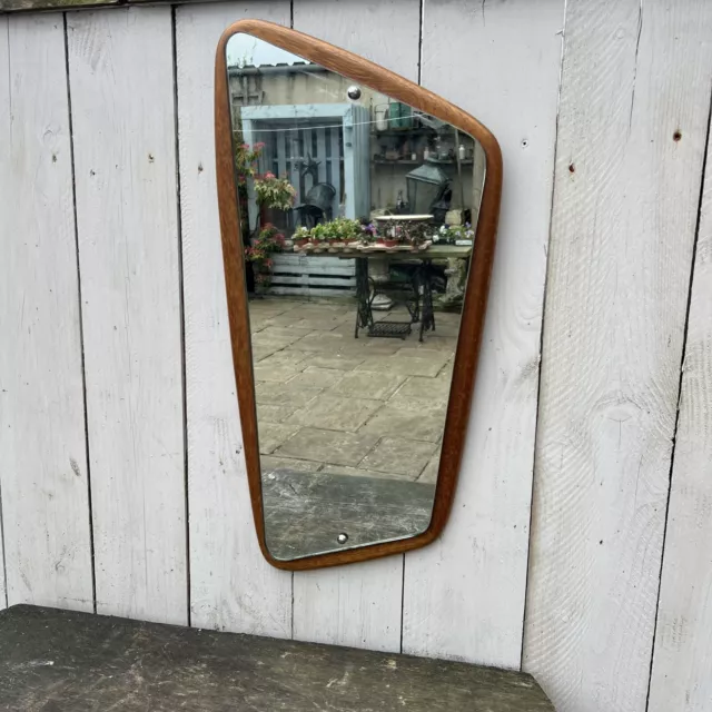 Mid Century Teak Wall Mirror Danish Scandi Style Retro Vintage Mirror G Plan