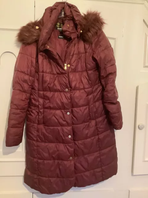 Barbour hamble quilted coat sales burgundy