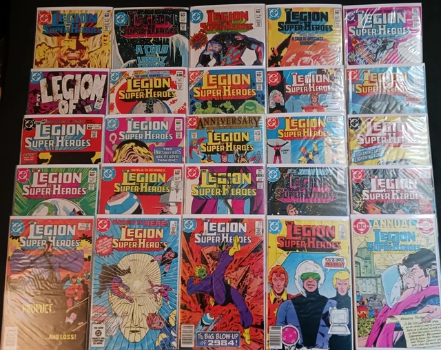 The Legion of Super-Heroes Comic Book Lot of 25 Vintage DC Comics Darkness Saga