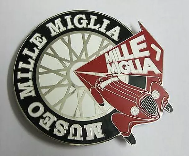 1Porsche Ferrari Alfa - Museo Mille Miglia Émail Badge Grill Badge Emblème Logos