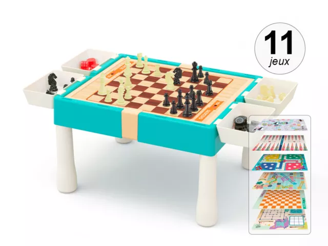 Table multijeux magnétique de 11 combinaisons TechKidz Bleu 2