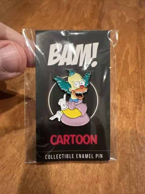 Krusty the Clown BAM! Box Cartoon Collectible Pin The Simpsons NEW