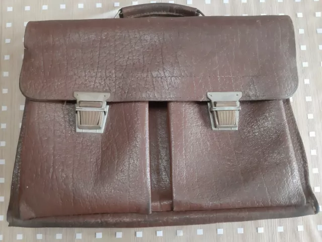 Alte Schultasche/ Ranzen, Leder