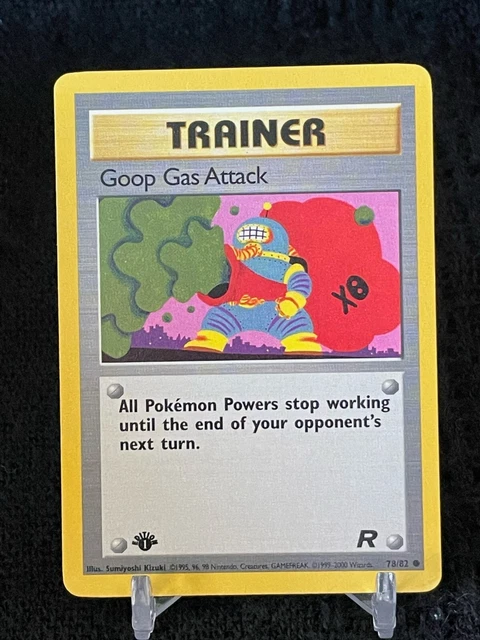Pokemon 1st Edition Team Rocket Goop Gas Attack Trainer 78/82