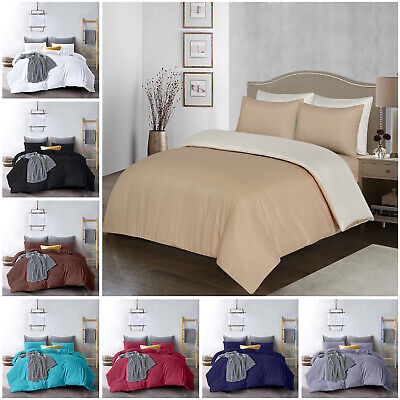 Luxury Reversible Duvet Cover Quilt Cover Set biancheria da letto Singolo Doppia King Size UK