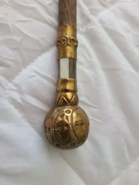 antique conductors baton | vintage gold sterling& MOP Austrian music