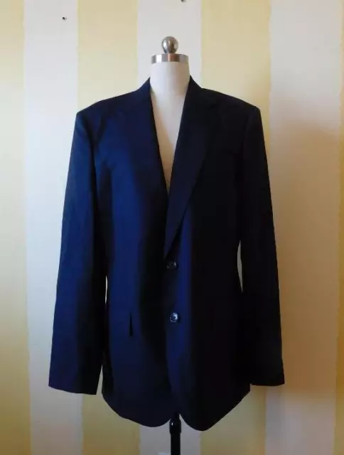 JCrew $425 Ludlow wide-lapel suit jacket Italian wool G1143 44R Blue Deep Navy