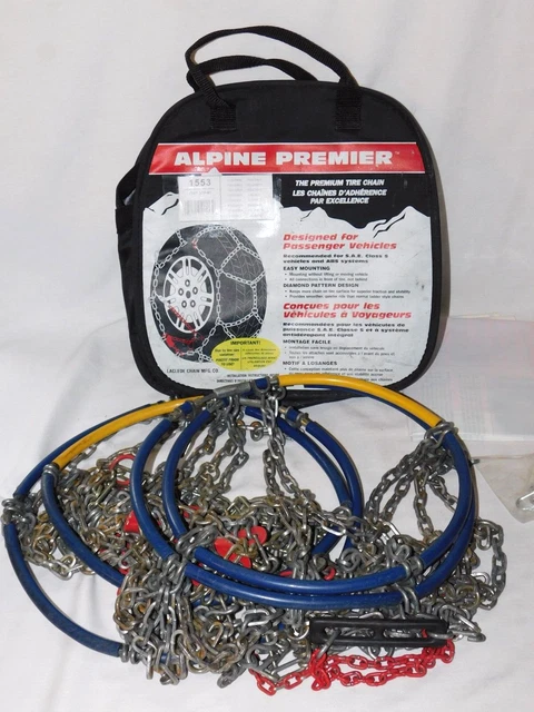 Alpine Premier Diamond Pattern Tire Snow Chains, Stock # 1553, Used