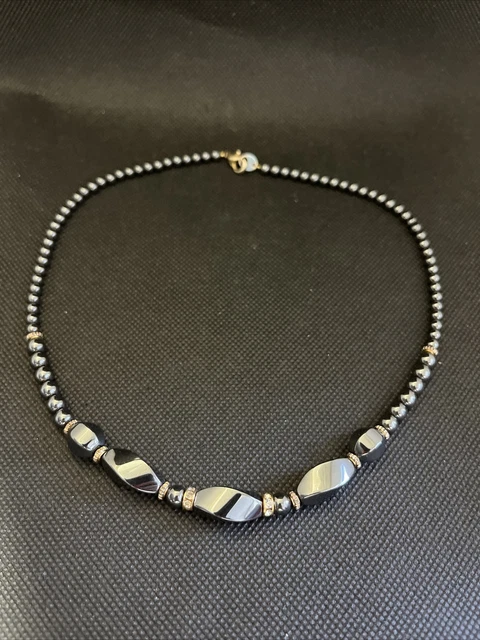 Collier Art Déco REMY DIS – Strass Bleus, Tour De Cou, Bijou Vintage Occasion