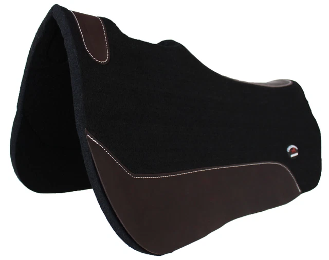 Horse SADDLE PAD  Contour 3/4" Wool Felt Western  Barrel Close Contact 39121BK2