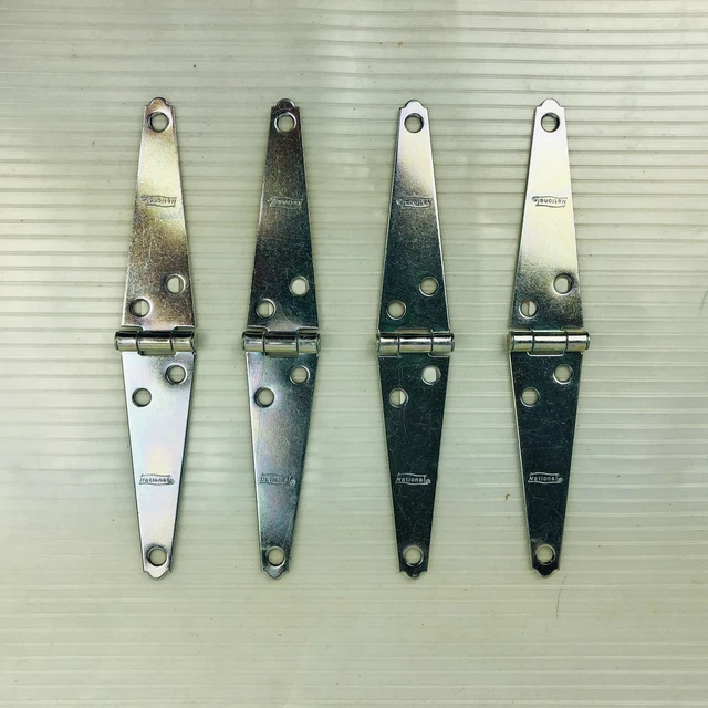 Gate Hinge Straps 4" Light Duty Zinc Plated Hardware Fence Barn Door 4 Pack 2