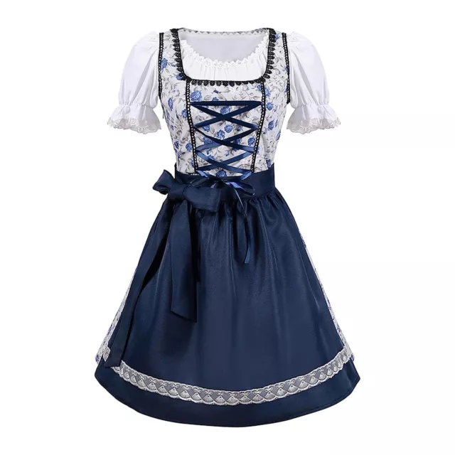 German Dirndl Dress Oktoberfest Women Dress Traditional Short Sleeve Bavarian