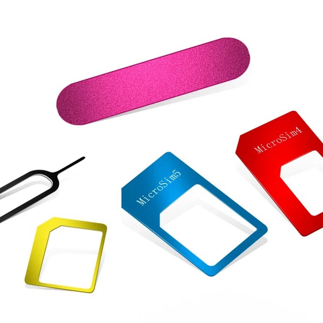 Nano to Micro & Standard SIM Card Adapter Converter Aluminum Alloy Tools