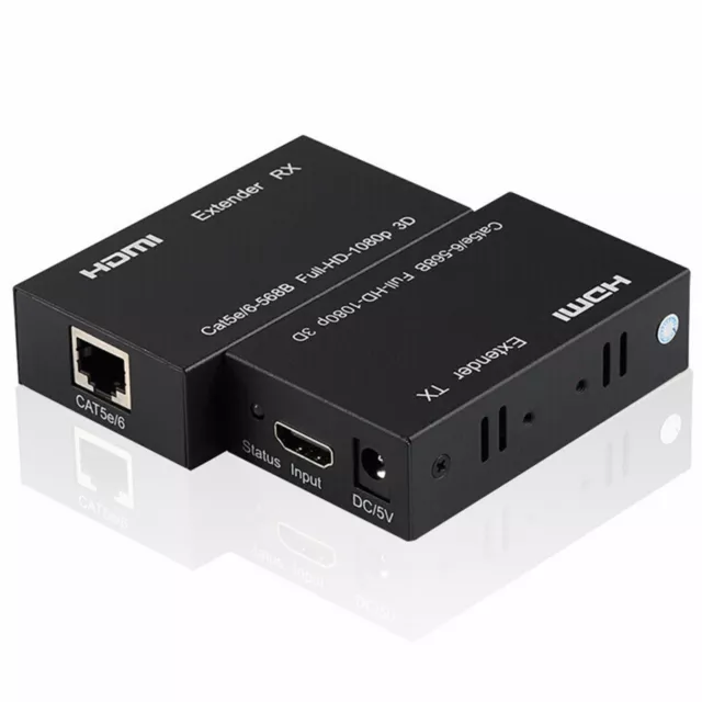 60M RJ45 HDMI Extender 1080P HDMI Network Adapter by CAT5e CAT6 LAN Extensor 3