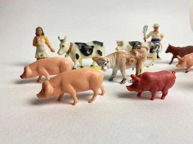 Lot D'anciens Animaux De Ferme Et Cirque — Vintage, Marques Mélangées (Starlux, Etc.), Occasion