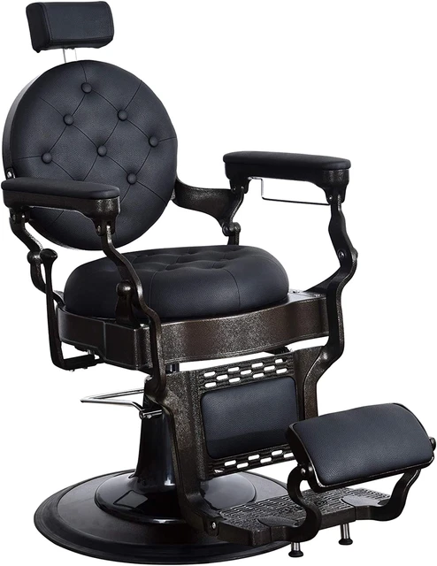 Vintage Barber Chair Heavy Duty Metal Frame All Purpose Hydraulic Recline Salon