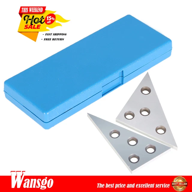2PC 45 45 90 Degree Angle Blocks 30 60 90 Degree Angle Machinist Plate 0.0001"