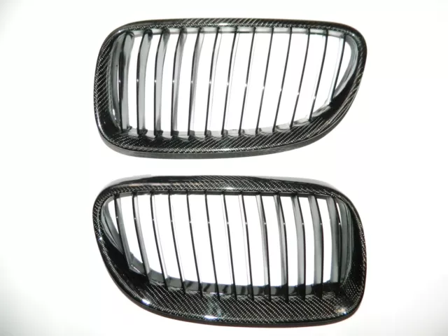 Front Grill Nieren Grille Spoiler glanz passt für BMW Carbon E92 E93 LCI