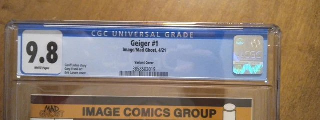 Geiger #1 CGC 9.8 White Pages Erik Larsen Cover Variant. Image Comics 3