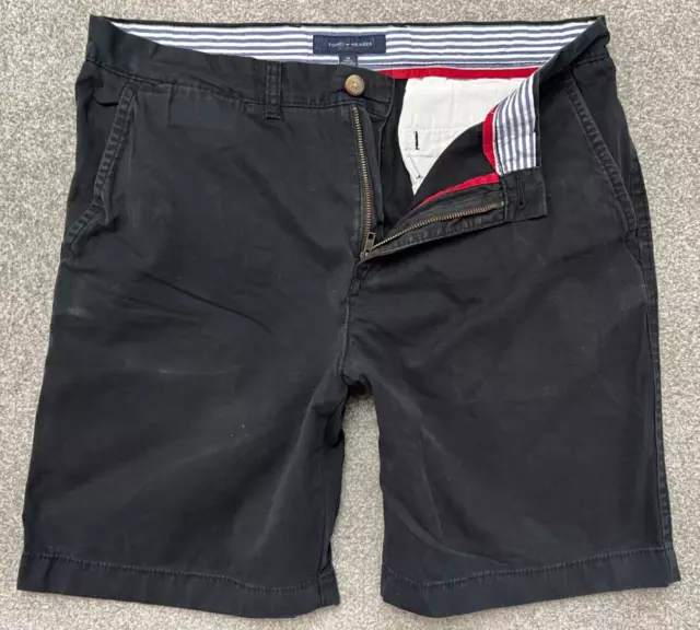 Tommy Hilfiger Smart Chino Shorts Mens W36 Classic Fit Black 100% Cotton