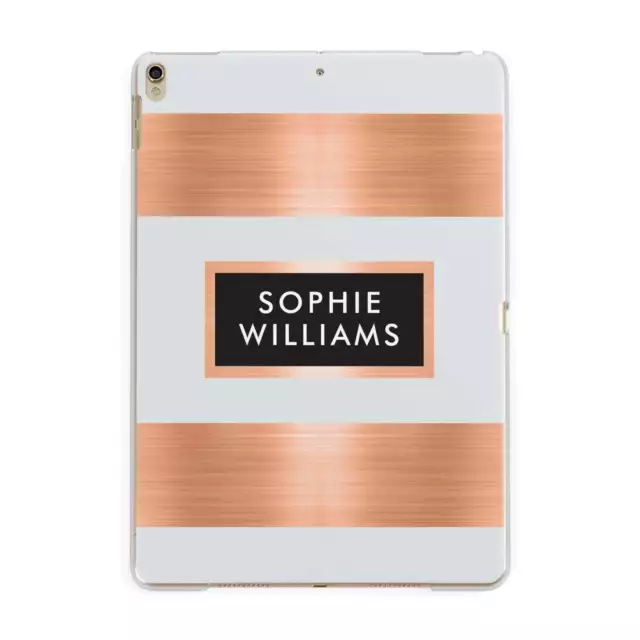Personalised Rose Gold Name Text Initials Apple iPad Case for iPad Pro Air Mini