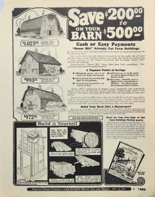1927 Sears Roebuck Catalogue Barns Ad