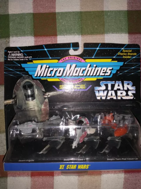 Star Wars 1995 Micro Machines Space Galoob VI Slave I Escort Frigate NIB