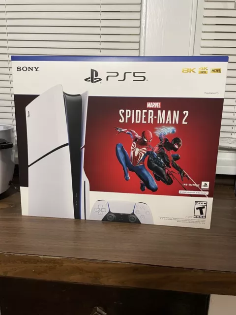 PlayStation 5 Slim Edition Bundle w/Spider-Man 2 Game & Charging Dock -  22404763