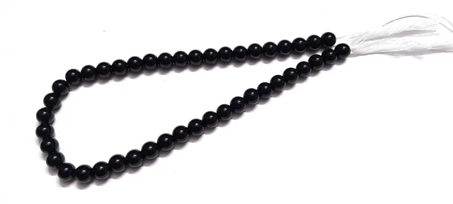 Onice Nera Perline Rotonde,Onice Rotondo Liscio 8mm 12 " Pollici 5 Filo
