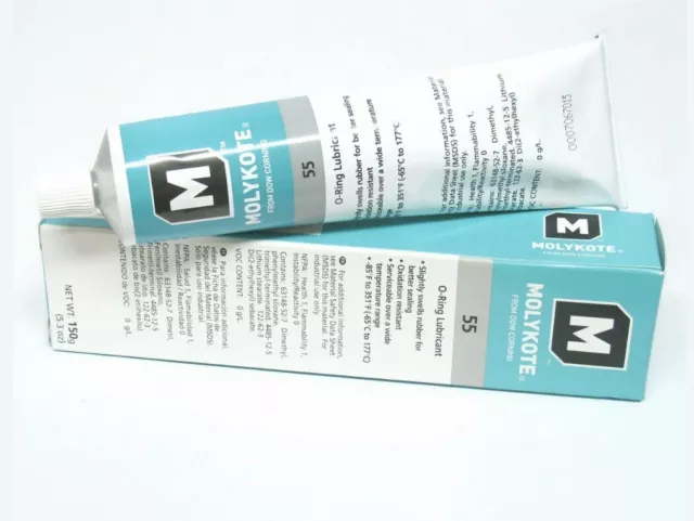 Grasso Per O-Ring MOLYKOTE 55 - Lubrificante Al Silicone, Per Guarnizioni In Gomma E Metallo, Temperatura -65°C A +175°C, 100g - Foto 12