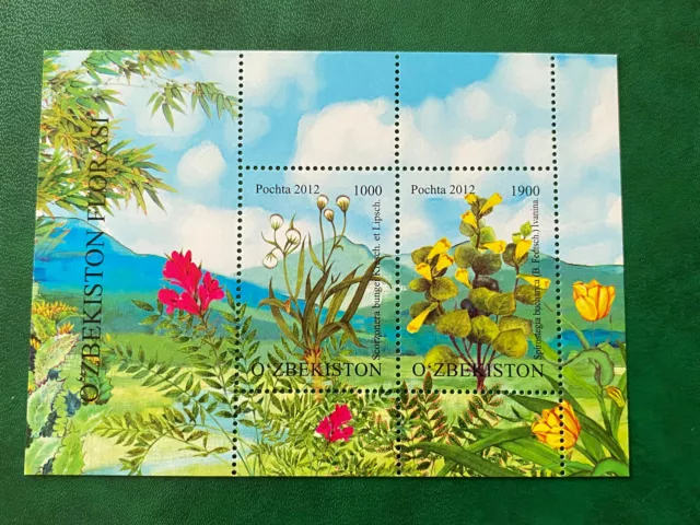 🇺🇿 Uzbekistan - 2012 -  flowers plants - sheet - MNH